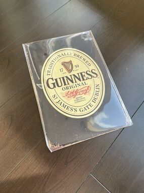 Guinness Brewery Ireland Original Metal Sign - Black and Cream Logo